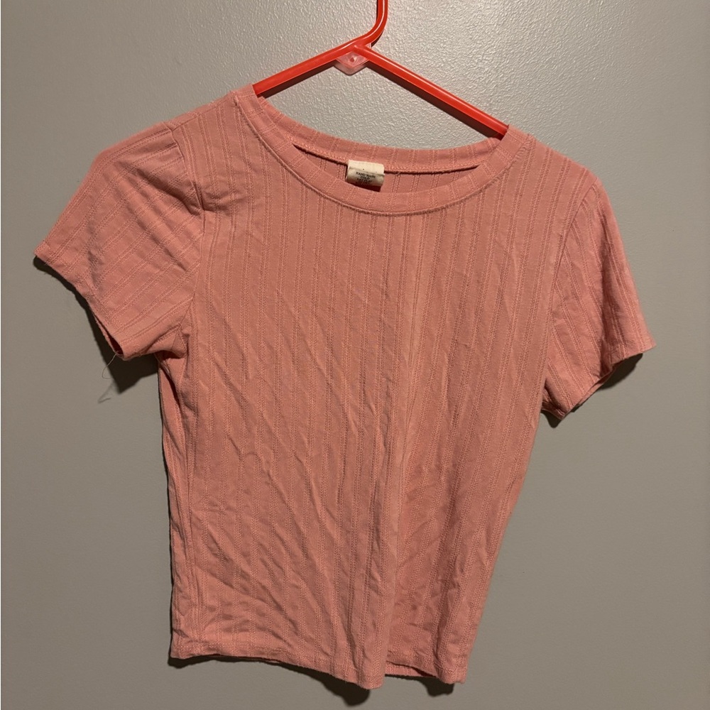 Pink Ribbed Women's Top